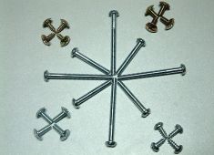 Screws and nuts for wood